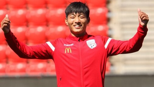 Adelaide United's Chinese visa player Yongbin Chen at Hindmarsh Stadium. Picture: Joe Janko