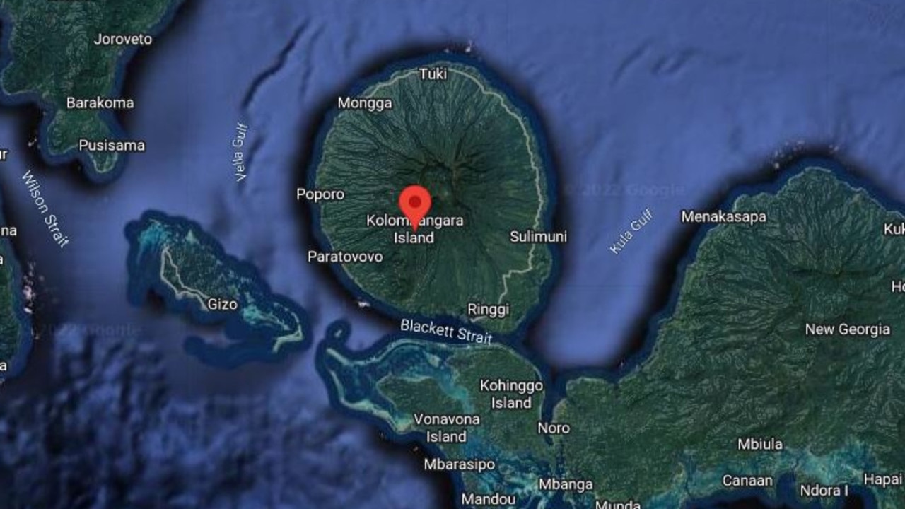 The forestry plantation is located on Kolombangara Island. Picture: Google Maps