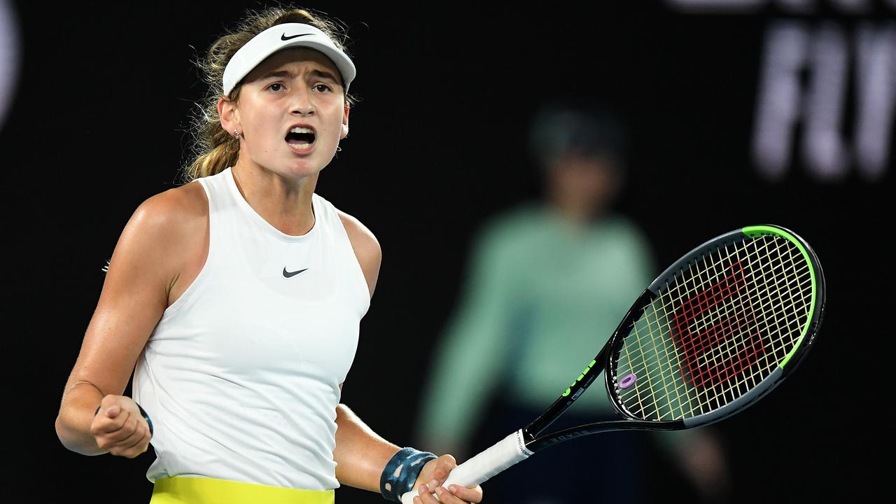 14-year-old Victoria Jimenez Kasintseva won the Australian Open Girls’ Singles title. (Photo by Morgan Hancock/Getty Images)