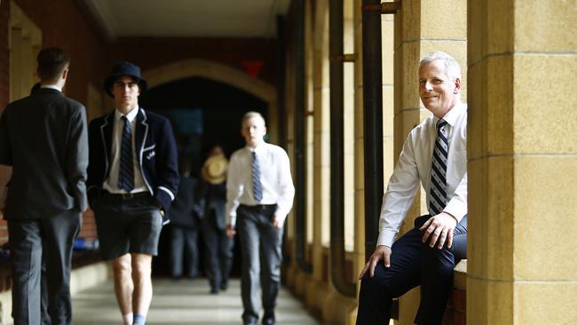 Shore’s newest headmaster, Dr Timothy Petterson, on the North Sydney Campus. Picture: John Appleyard