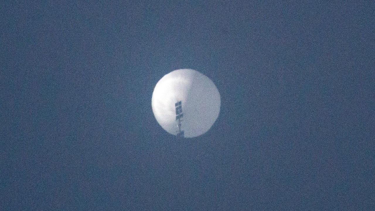 A suspected Chinese spy balloon in the sky over Billings, Montana on February 1. Picture: Chase DOAK / CHASE DOAK / AFP.