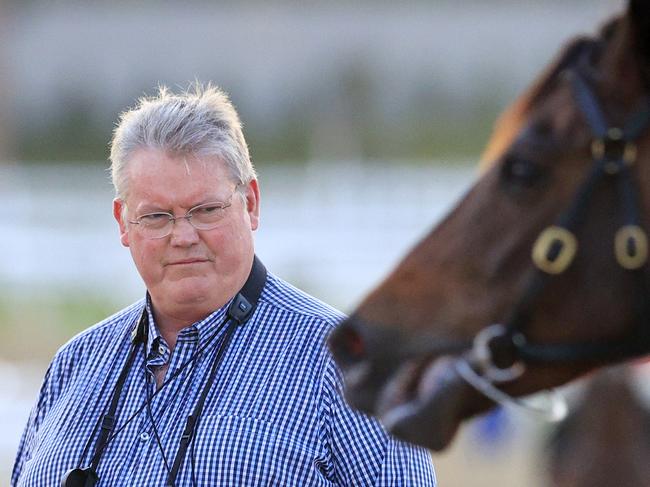 SYDNEY, AUSTRALIA - OCTOBER 15: Trainer Anthony Cummings looks on during a trackwork session ahead of The Everest at Royal Randwick Racecourse on October 15, 2020 in Sydney, Australia. (Photo by Mark Evans/Getty Images)