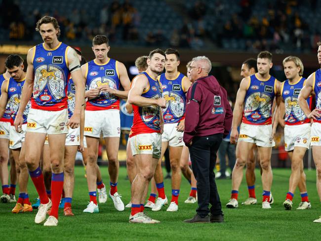 The Lions come to terms with a shock loss to Hawthorn. Picture: Dylan Burns/AFL Photos via Getty Images