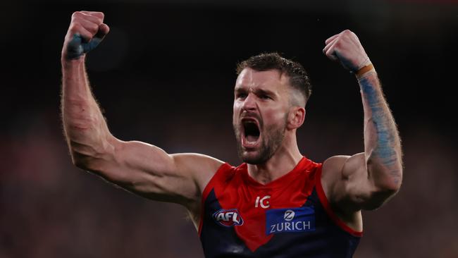 Melbourne forward Joel Smith has been accused of drug trafficking in a Sports Integrity Australia investigation. He remains provisionally suspended from the AFL and may never play again. Picture: Michael Klein.