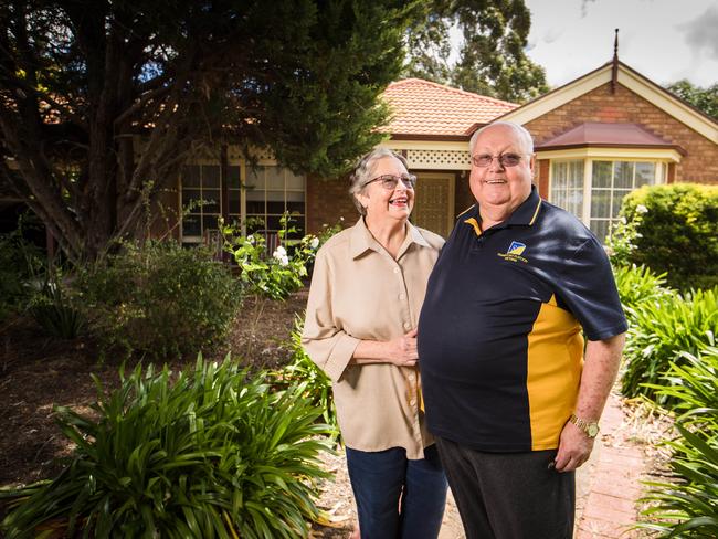 Dean and Vicki Ryan at their home in Woodcroft, South Australia, Monday, November 6th 2017. (AAP Image/James Elsby). Woodcroft is a most tightly-held suburb where people buy and stay for years.