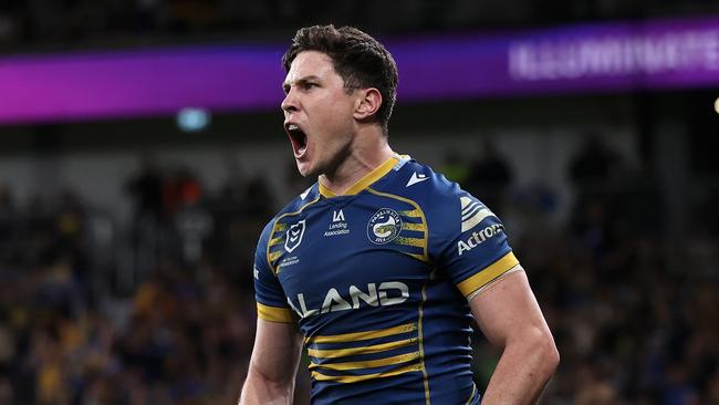 Mitchell Moses lined up for the Eels in Friday night’s preliminary final against the Cowboys. Picture: Cameron Spencer/Getty Images