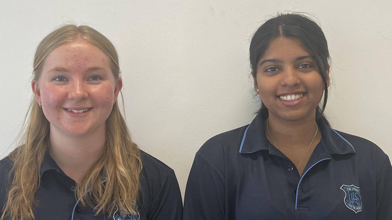 Unley High School debaters Karina Heinson and Aditi Thomas. Picture: Supplied