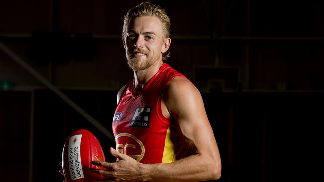 Hugh Greenwood is set to play against Adelaide for his new team Gold Coast on Sunday. Picture: Jerad Williams.