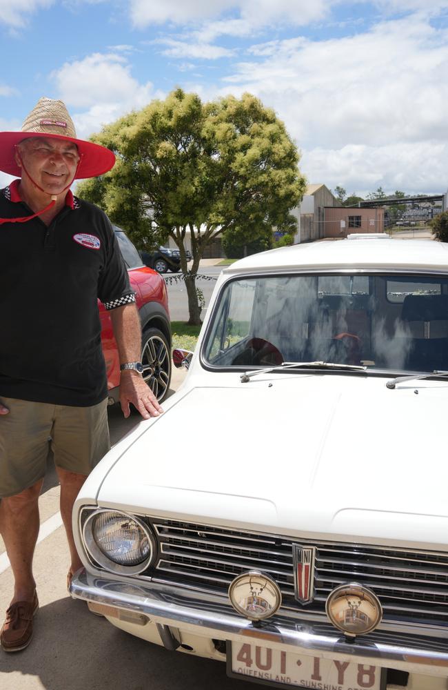 Stevon Ireland at the Mini Owners Club of Queensland Toowoomba branch's Coffee and Car Display at Repco on November 16, 2024.