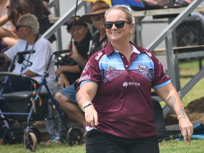CQ Capras under-17 girls coach Nikki Carpenter has plenty to smile about.