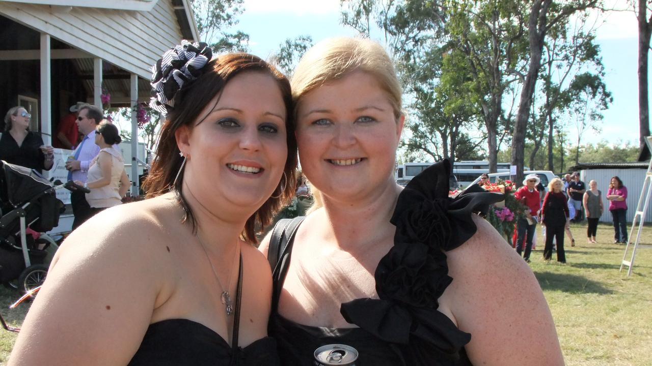 MIGHTY FINE: Alesha Kent and Amy Howell of Kingaroy looked smashing at the Burrandowan races. Photo Danielle Lowe / South Burnett Times