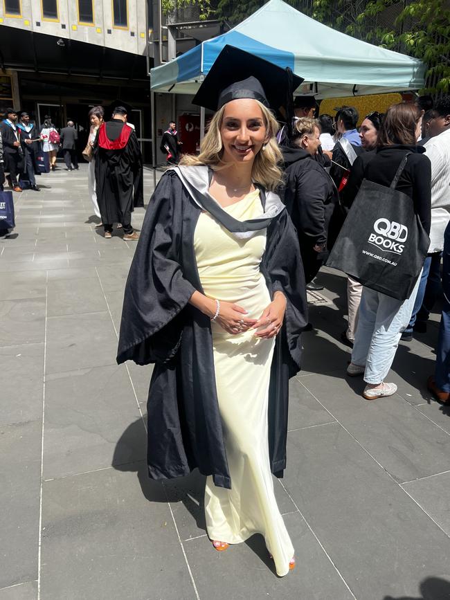 Jessica Bartolotta (Bachelorette of Fashion Design) at the RMIT University graduation day on Wednesday, December 18, 2024. Picture: Jack Colantuono