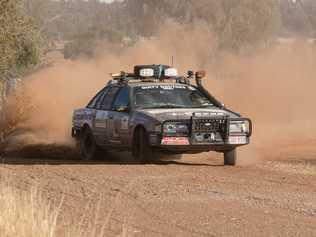 The Dirty Doctors raise some dust taking on a corner during the Great Endeavour Rally.