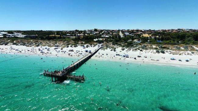 An aerial view of Coogee Beach in Perth's southwest. Picture: Supplied/ Google