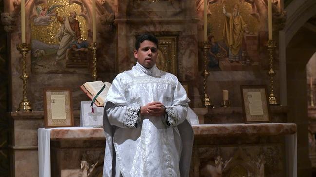 Father Shawn Murphy at mass in St Patrick's Cathedral. Picture: Supplied.