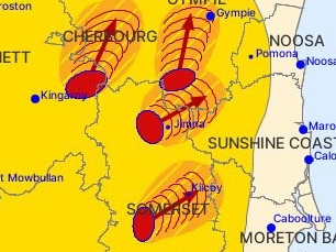 Severe thunderstorms and large hailstones are expected to impact parts of Queensland. Picture: Bureau of Meteorology