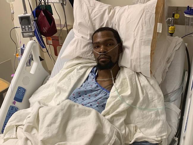 Kevin Durant's Instagram photo from hospital.