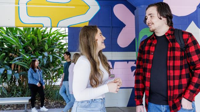 Griffith University students at the Nathan campus.