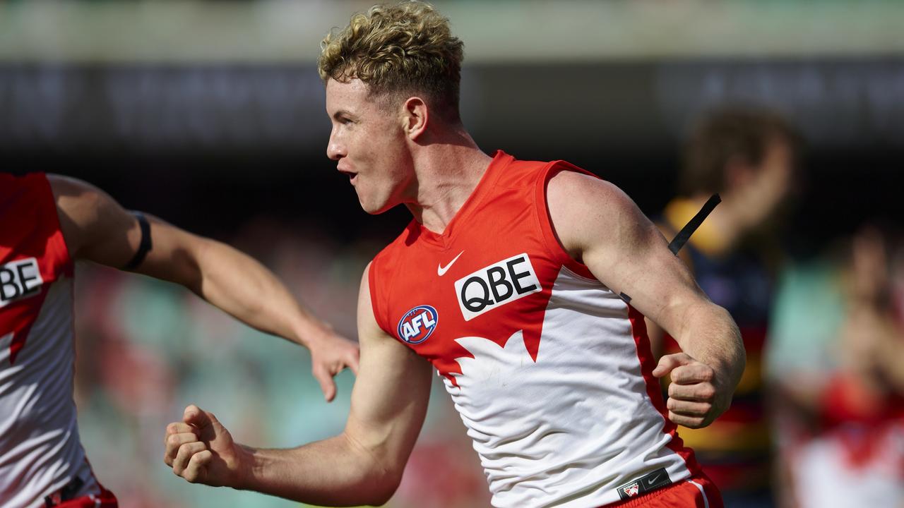 Swans young gun Chad Warner is relishing his fast rise in AFL ranks. Picture: Getty Images