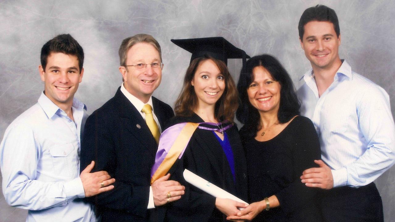 Nathan Kinney (left) with his family.