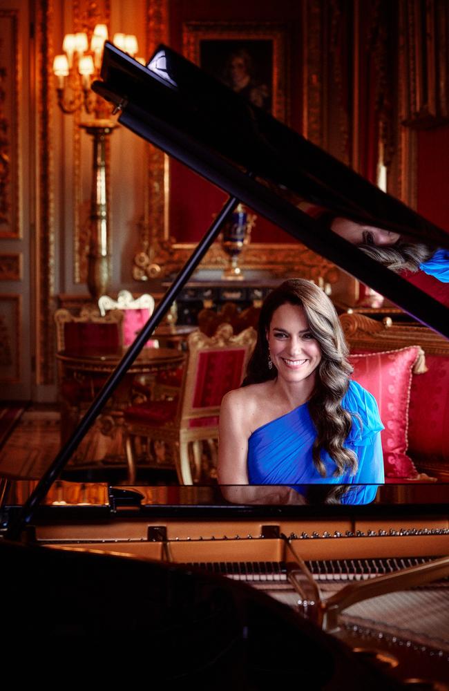 Catherine, Princess of Wales takes part in the opening sequence for the Eurovision Song Contest Grand Final. Pictured Alex Bramall/Kensington Palace via Getty Images