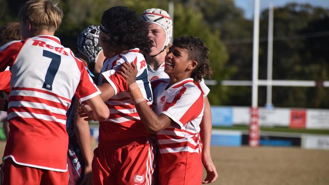 Renouf Shield action: Keebra Park v Palm Beach Currumbin.
