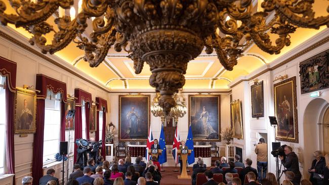 Britain's Prime Minister Rishi Sunak (L) and European Commission chief Ursula von der Leyen declare a ‘new chapter’ in relations. Picture: AFP.