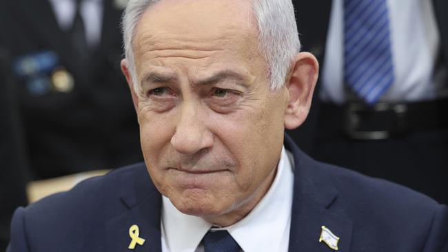 Israeli Prime Minister Benjamin Netanyahu attends a ceremony on the eve of Israel's Remembrance Day for fallen soldiers at the Yad LaBanim Memorial in Jerusalem. Picture; AP.