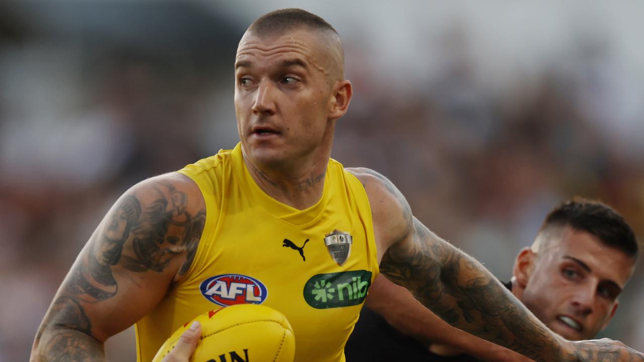 Dustin Martin could miss the Tigers’ first game of the season. Pic: Michael Klein