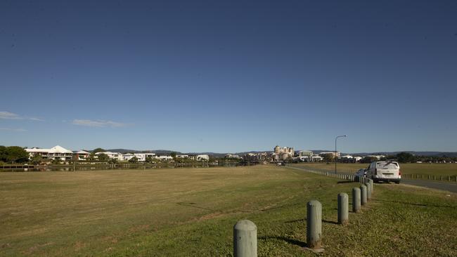 Picture of the fields between Lakeside Drive and Nerang-Broadbeach Road which has been previously earmarked as the location of a high performance athletics centre. Picture: Glenn Campbell.