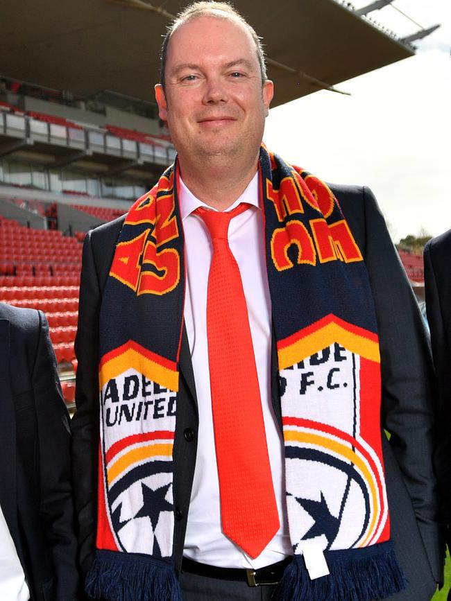 Adelaide United chairman Piet van der Pol. Picture: AAP Image/David Mariuz