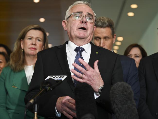 Andrew Wilkie MP speaking at Parliament House in Canberra earlier this week. Picture: NewsWire / Martin Ollman