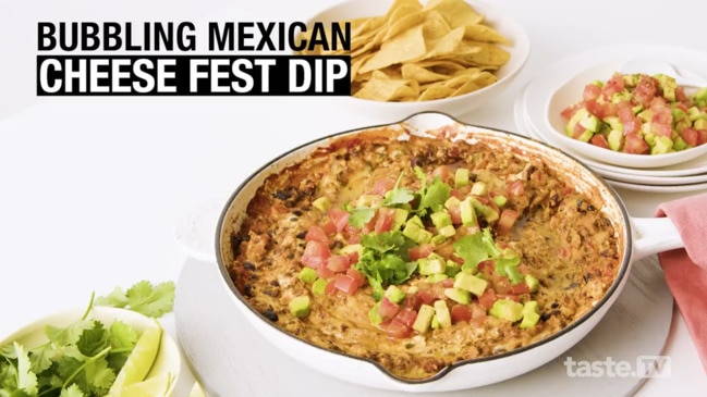 Bubbling Mexican cheese fest dip