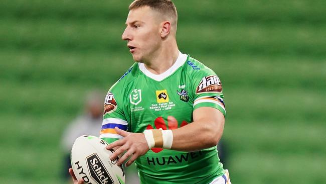 Raiders halfback George Williams was a hit in the UK. Picture: Scott Barbour/AAP