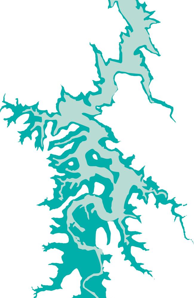 A rough map showing the proposed inundation area should the dam wall be raised.