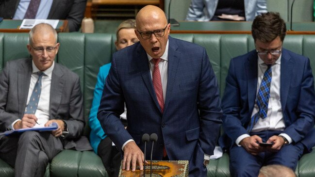 Opposition Leader Peter Dutton faced off against Anthony Albanese during Question Time. Picture: NCA Newswire/Gary Ramage