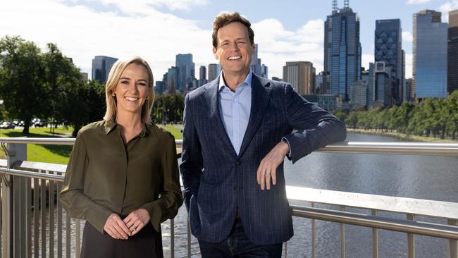 Alicia Loxley and Tom Steinfort in Melbourne. Picture: Channel 9