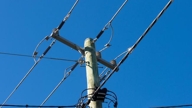 A man was flown to hospital after he suffered burns to his foot when he was electrocuted by overhead powerlines near Bendigo.