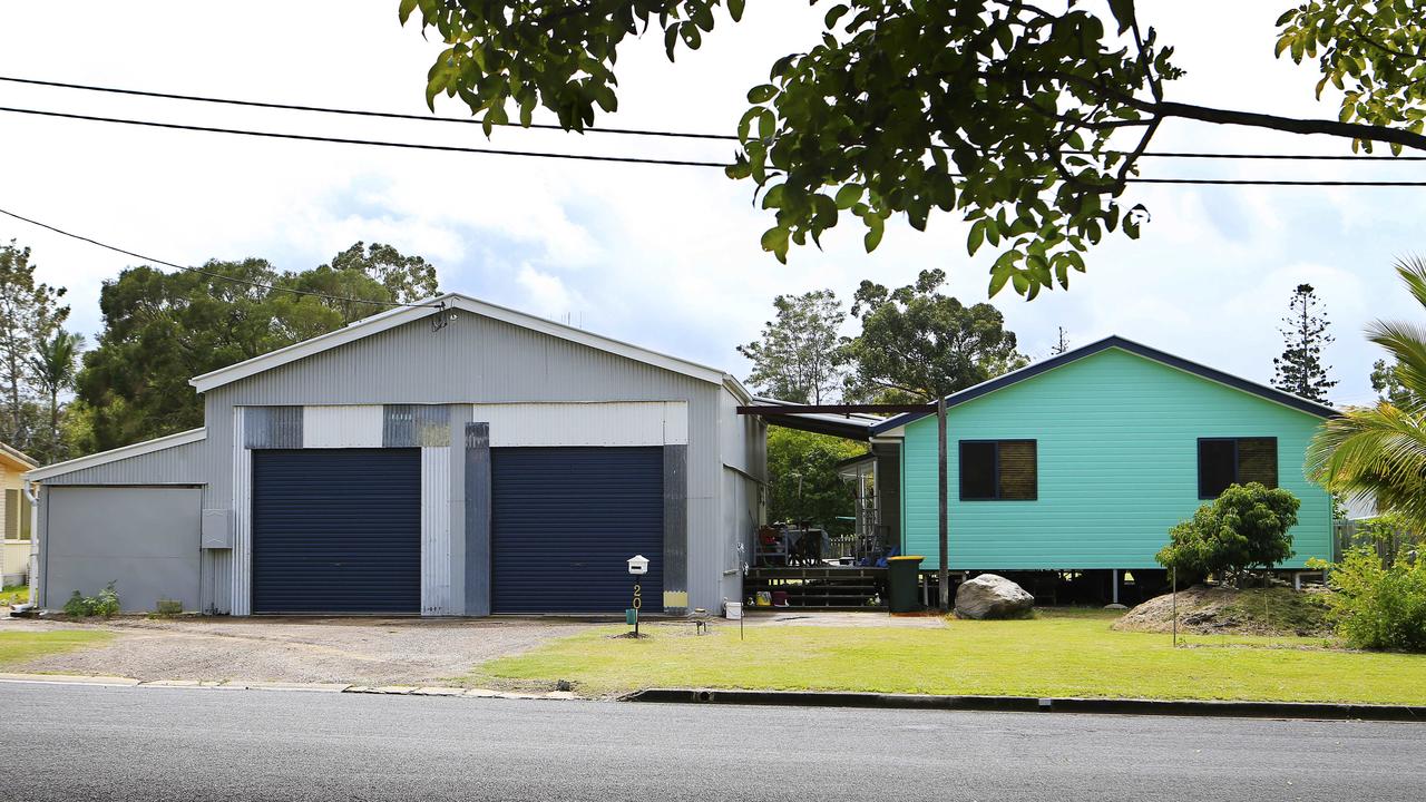 Puller St house in Maryborough where the Lock family lived for many years up until a year ago. Stephen Lock shot his wife Karina and then himself at a McDonalds on the Gold Coast. Pic Megan Slade