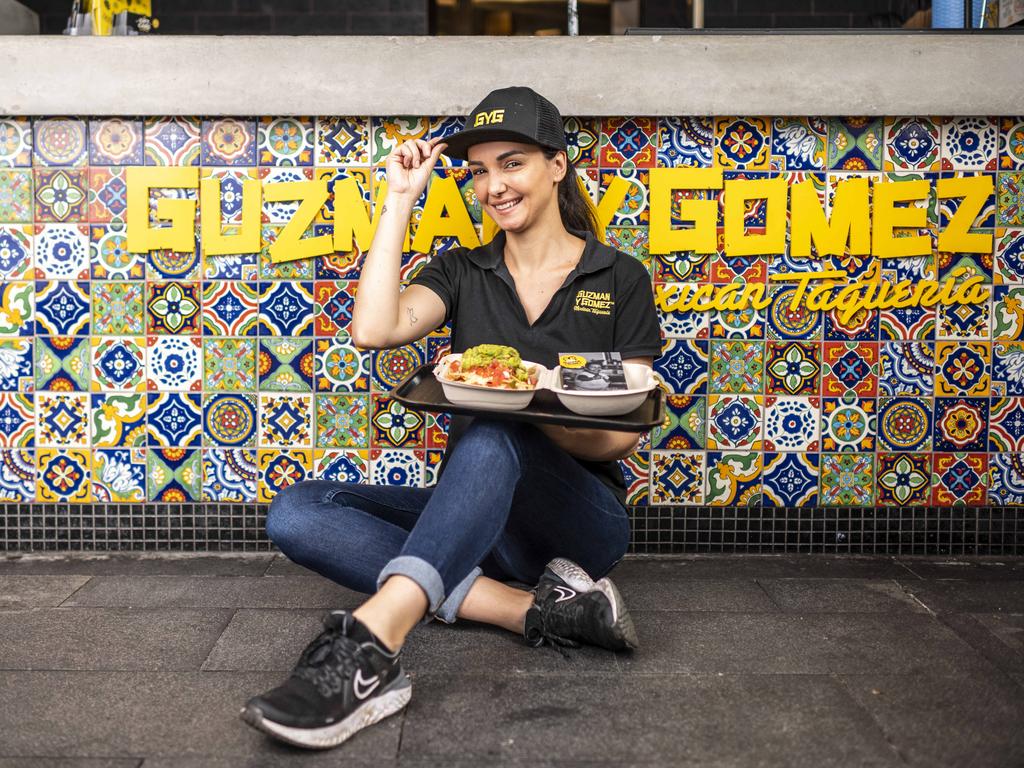 Guzman Y Gomez restaurant manager Mariana Pinheiro says her team is like a big family. Picture: Darren Leigh Roberts