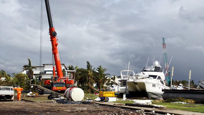 The clean up in cardwell and Port Hinchinbrook soon after Yasi hit in 2011. Picture: Tom Lee