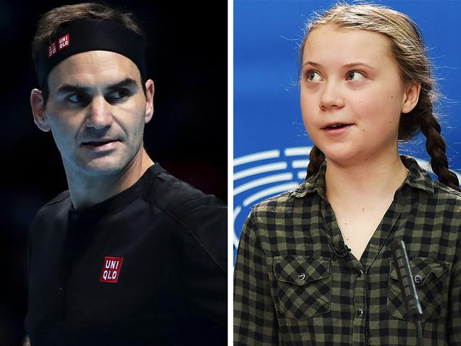 Roger Federer and Greta Thunberg