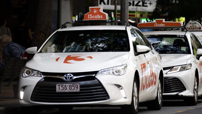 BRISBANE AUSTRALIA - NewsWire Photos MAY 7, 2021:  Stock images of taxis in the Brisbane CBD Picture: NCA NewsWire / Sarah Marshall