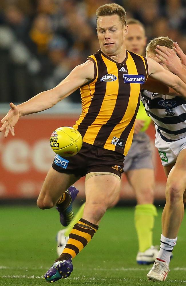 Hawk Sam Mitchell was a cut above on Friday night against Geelong. Picture: Getty