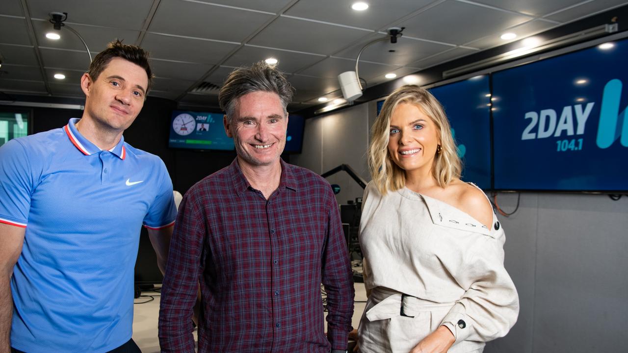 Ed Kavalee, Dave Hughes and Erin Molan for 2Day FM breakfast.