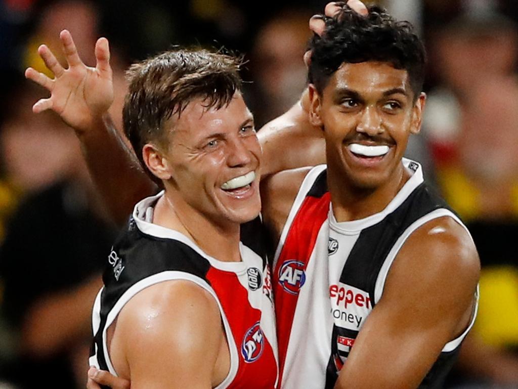 Nasiah Wanganeen-Milera (right) is a rising star at the Saints. Picture: Getty Images