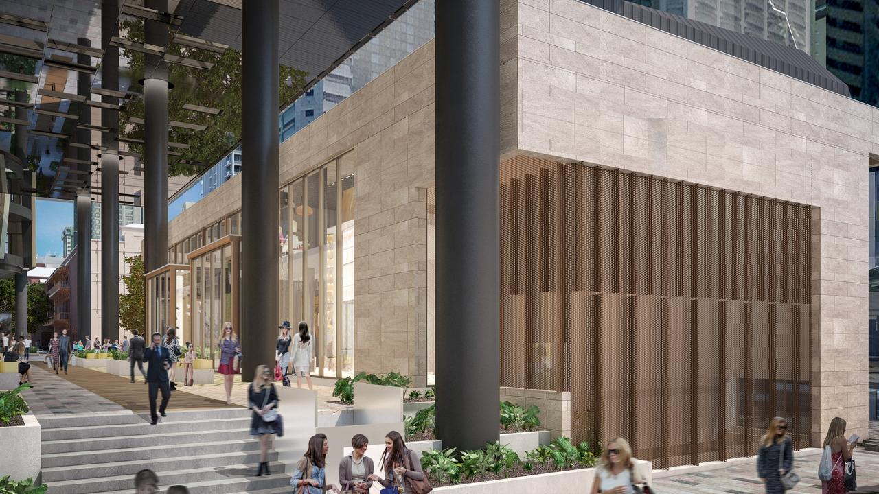 Supplied artist impression of the Luxe box retail precinct of Queens Wharf