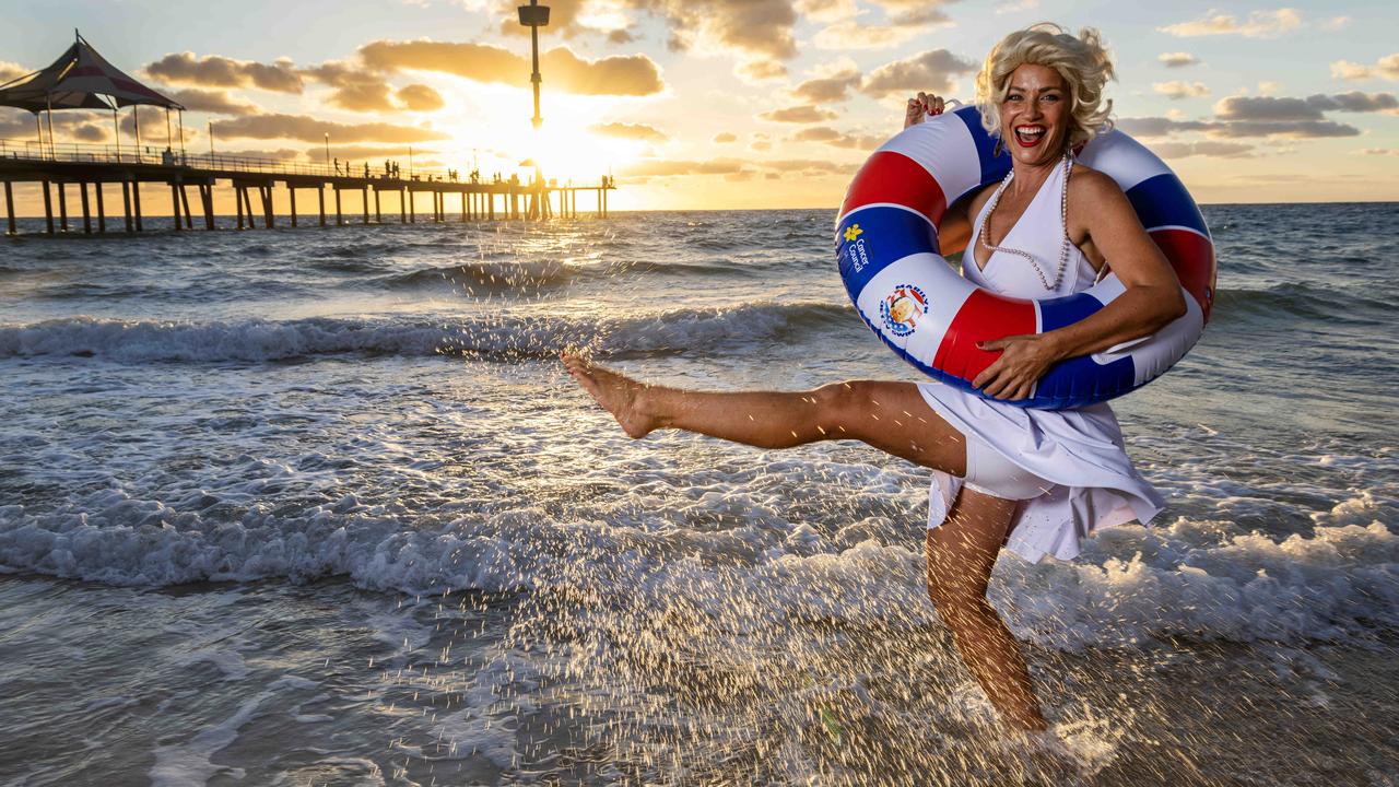 Marilyn Jetty Swim founder Sarah Tinney at Brighton Beach. Picture: Kelly Barnes