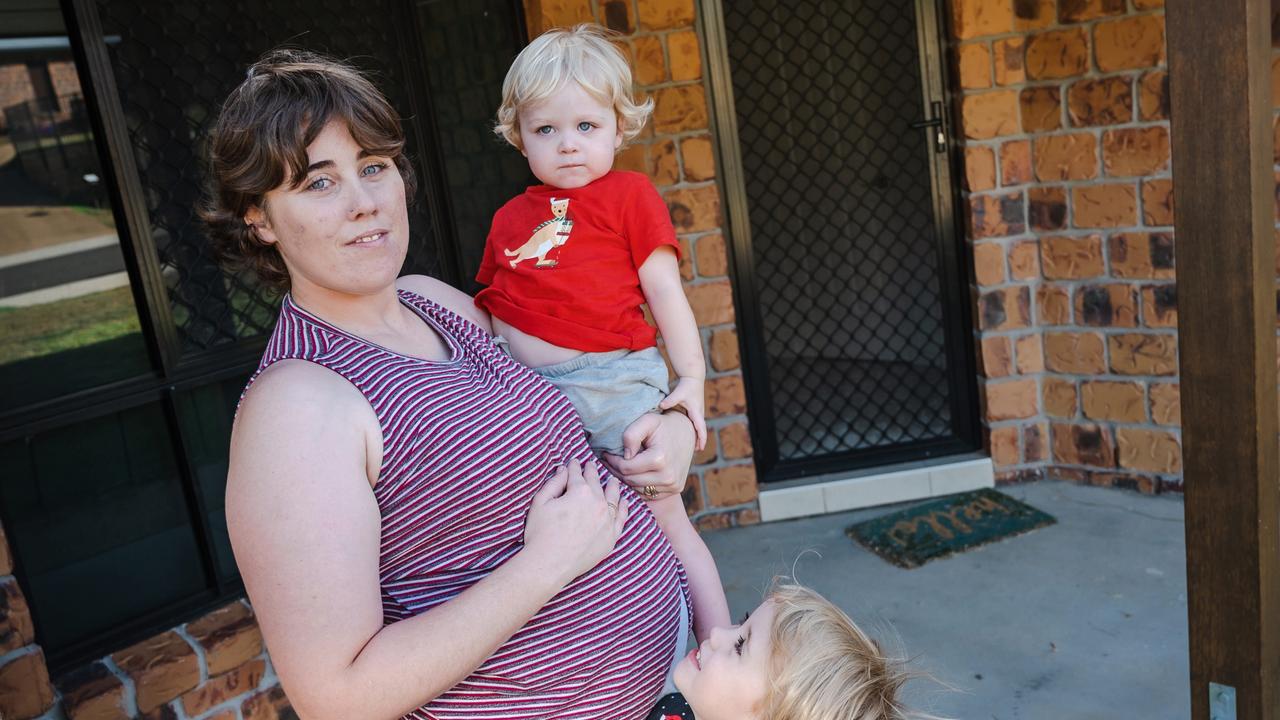 Jade Van Krimpen is scared she won’t make it to Rockhampton Hospital in time and may be forced to give birth on the side of the road. Picture: William Debois