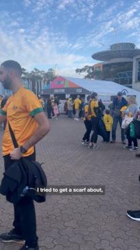 Huge crowds at the Matildas game in Sydney